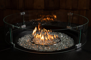 Tempered Glass Wind Guard For Round Fire Pits