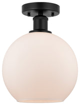 Innovations 616-1F-BK-G121-8 1 Light 8" Semi-Flush Mount, Matte Black