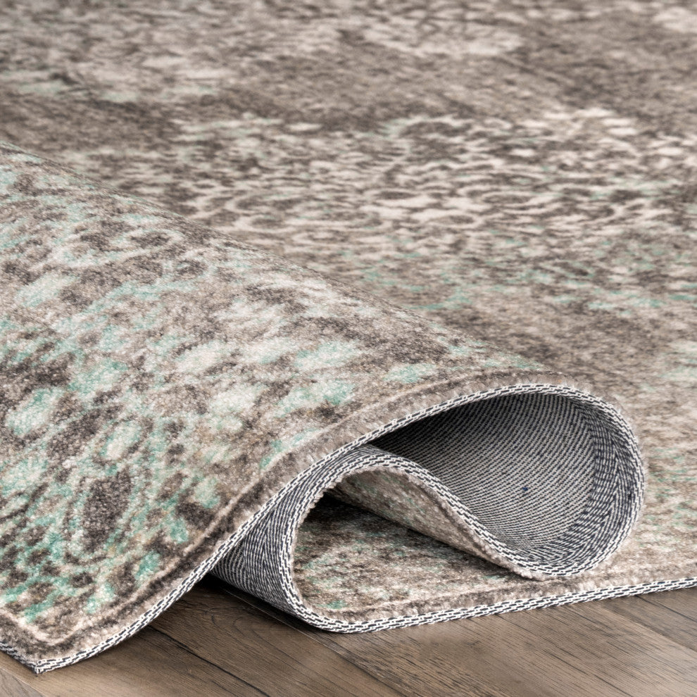 Nuloom Vintage Corene Traditional Area Rug, Teal 4'