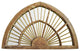 Consigned Wood & Iron Window Transom Mirror