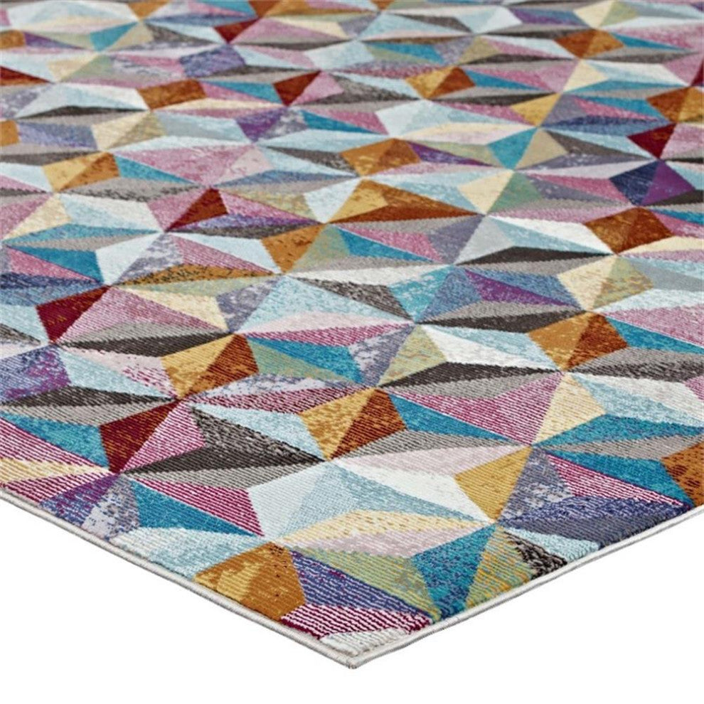 Arisa Geometric Hexagon Mosaic 4x6 Area Rug in Multicolored