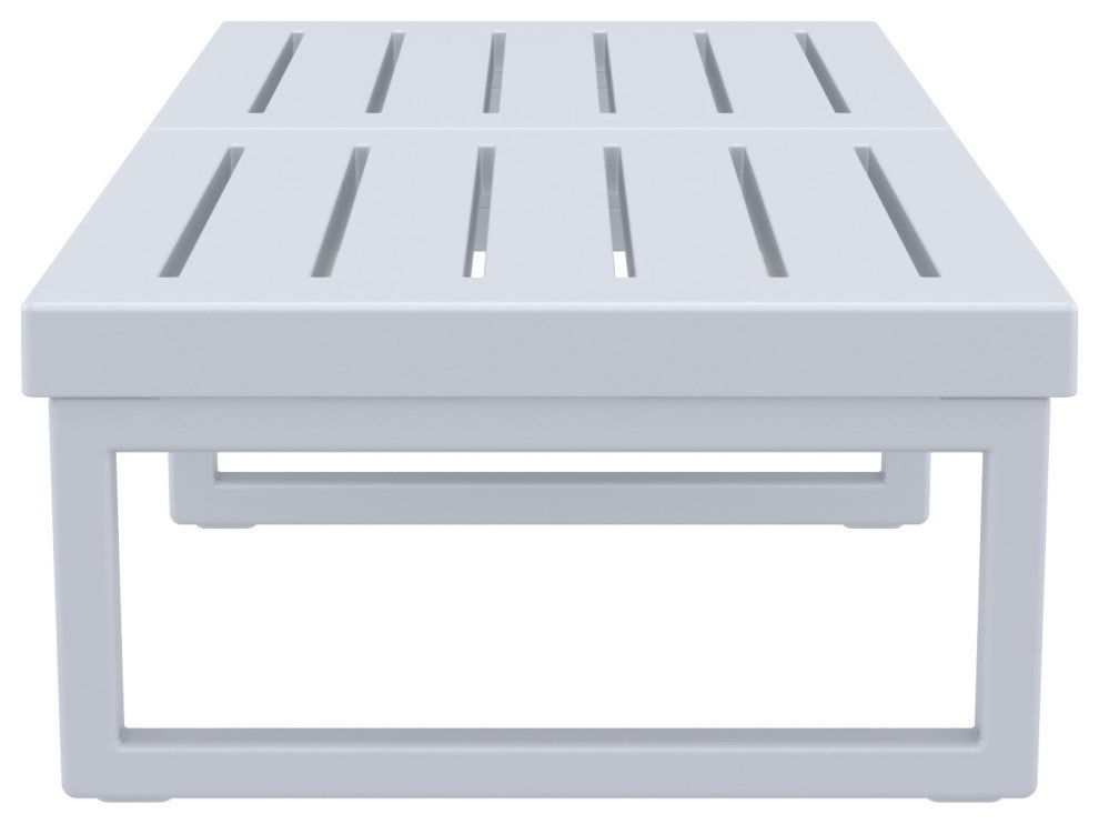 Mykonos Rectangle Lounge Table Silver