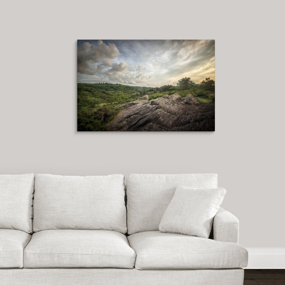 "Le val sans retour un soir de Mai" Wrapped Canvas Art Print, 36"x24"x1.5"
