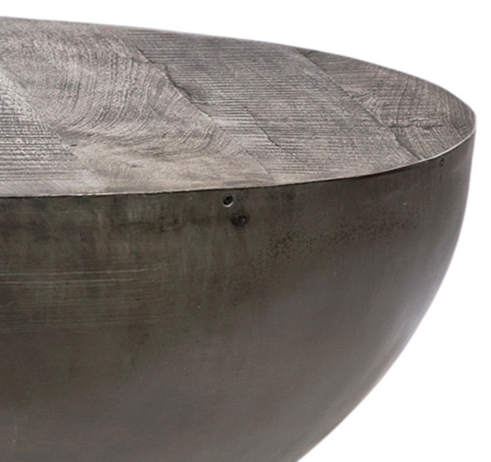Grey Wood and Iron Coffee Table