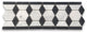 Carrara White Marble Hexagon Mosaic Border Listello Tile Honed 2", 1 sheet