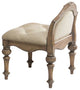 Vanity Stool With Tufted Seat, Brown