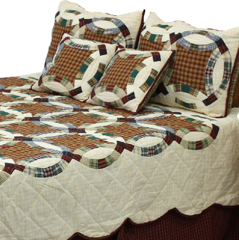 Woodland Ring King Quilt, 105"W X 95"L, Twin