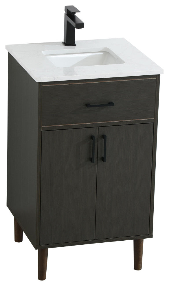Home Living 20" Single Bathroom Vanity, Mocha Brown
