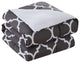 Kathy Ireland 6pc Trellis Comforter Set, Dark Grey, King