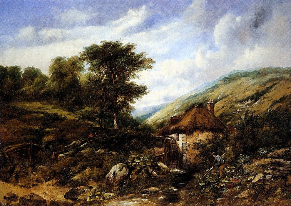 Frederick William Watts The Mill Stream, 18"x27" Gallery Wrapped Canvas Print
