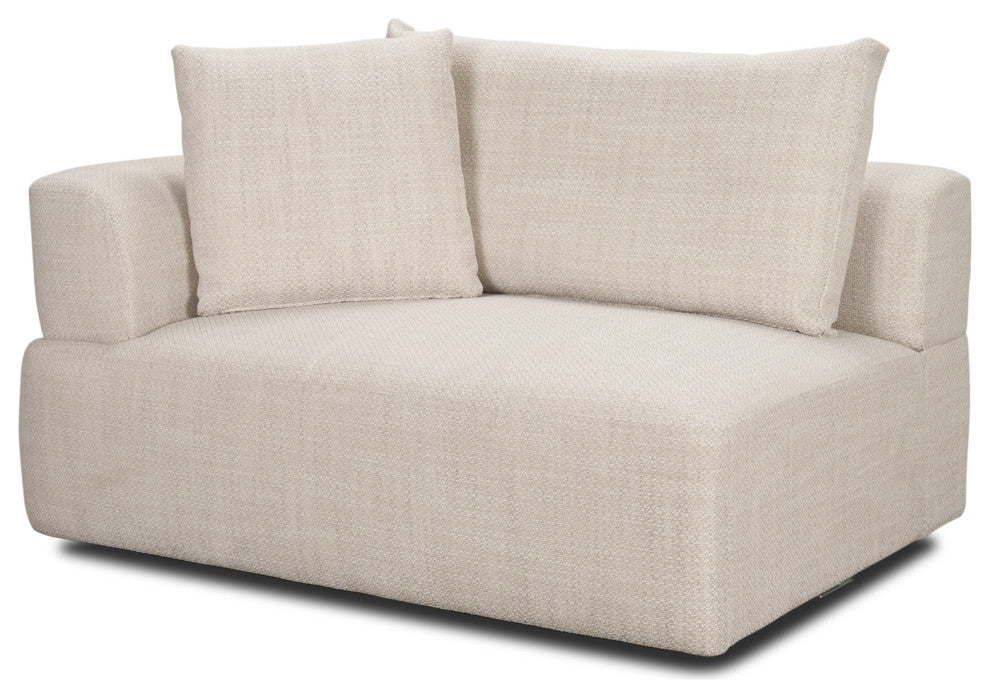 Warner Oatmeal 3-Piece Sofa Set With Corner-Piece
