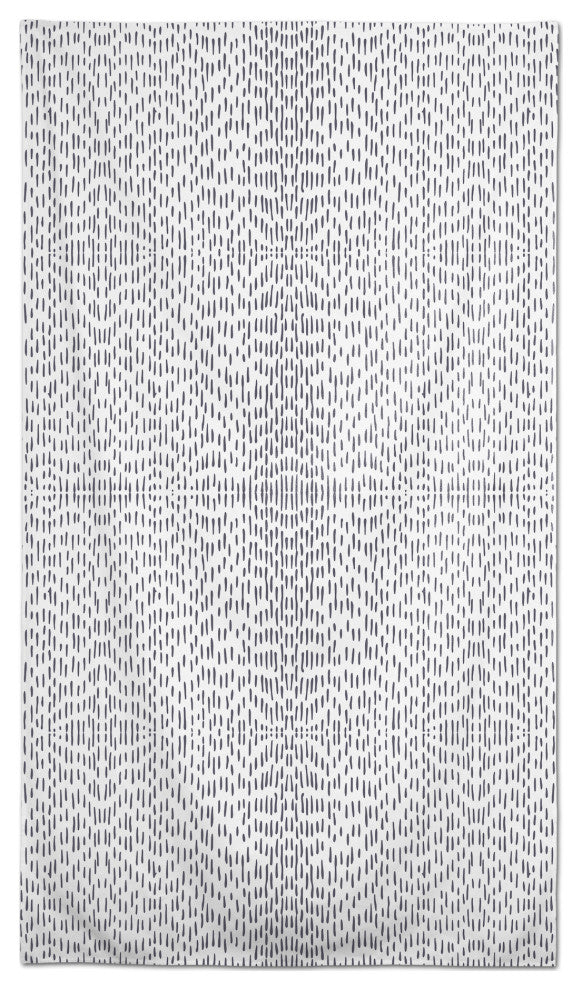 Dark Gray Dashes 58 x 102 Outdoor Tablecloth