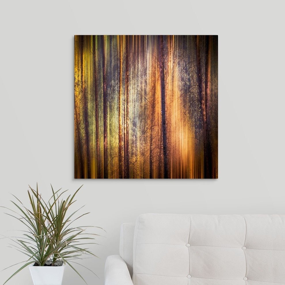 "Autumn Walk " Wrapped Canvas Art Print, 24"x24"x1.5"