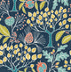 Shiloh Navy Botanical Wallpaper Bolt