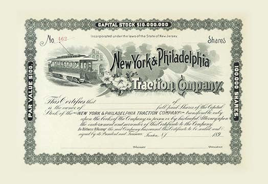 New York and Philadelphia Traction Company - Canvas Poster 20" x 30"