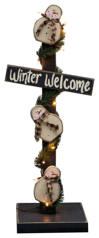 Farmhouse Snowman Welcome