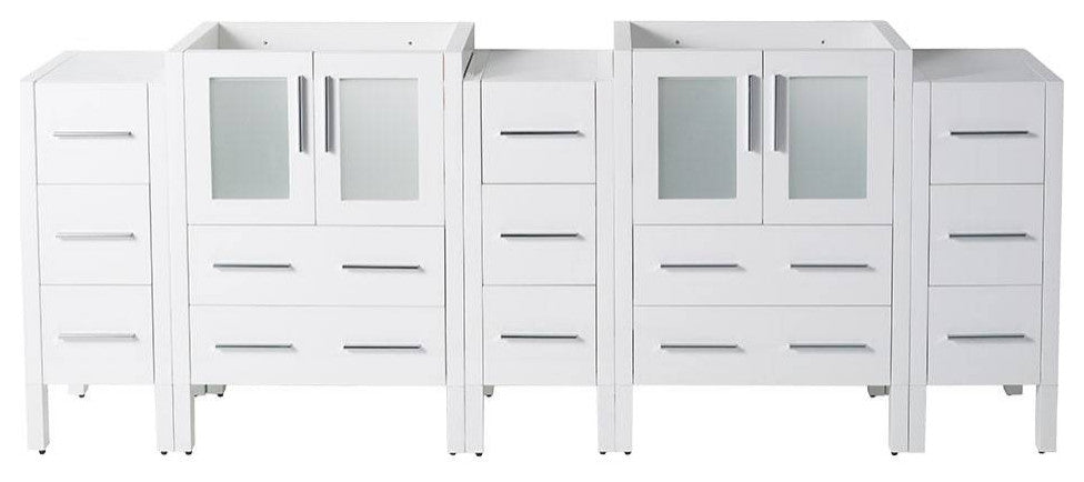Fresca FCB62-72WH Torino 72" White Modern Bathroom Cabinets