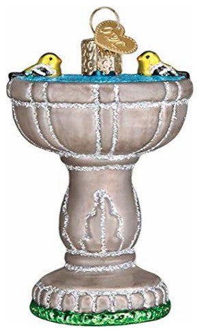 Old World Christmas 16131 Birdbath Blown Glass Ornament