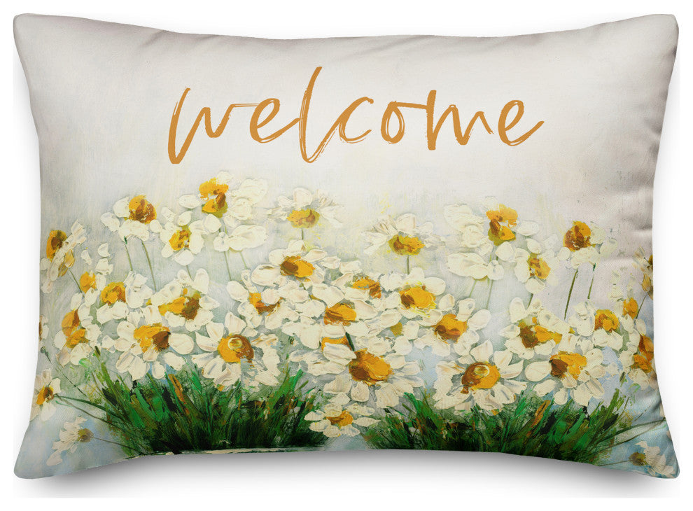 Welcome Daisies 14x20 Indoor / Outdoor Pillow