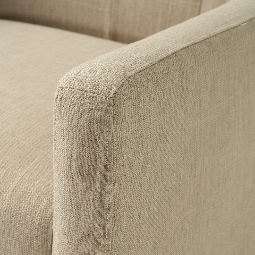 GDF Studio Empierre Tufted Fabric Chair And Ottoman