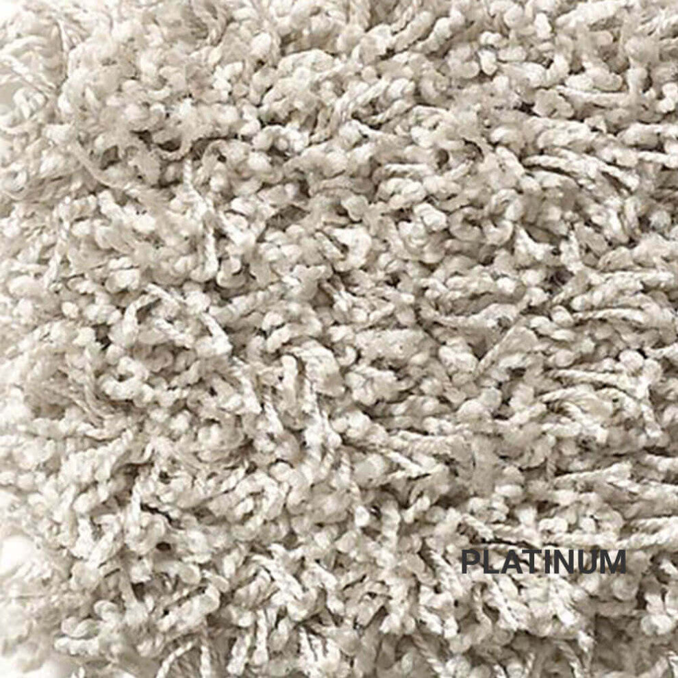 Serenade Indoor Shag Area Rug Carpet Collection, Platinum, 4x10