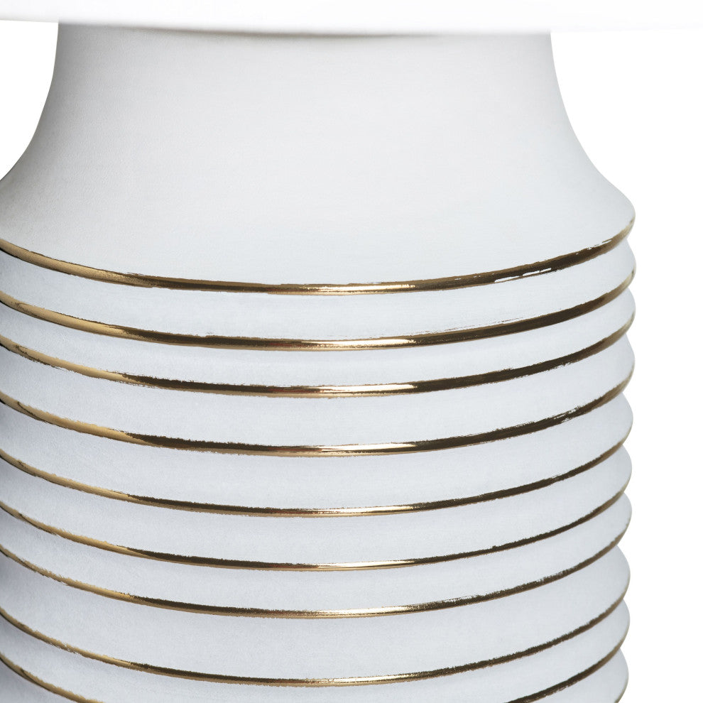 Tacoma 31" Table Lamp With Linen Drum Shade, White