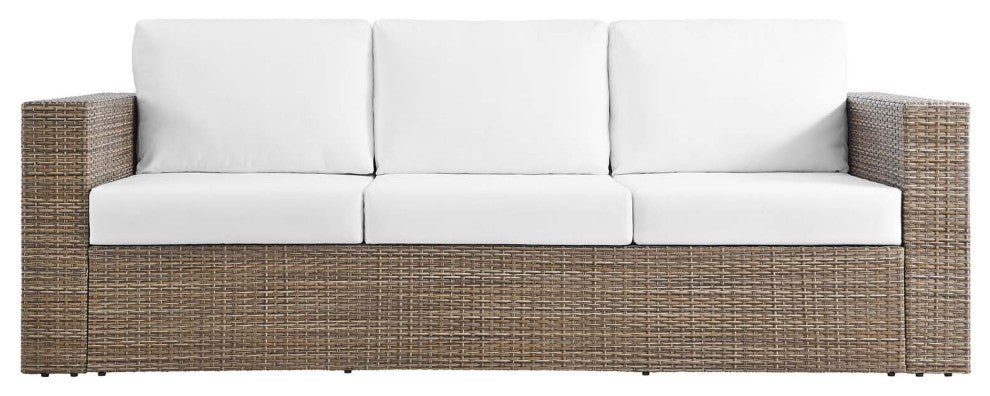 Convene Outdoor Patio Outdoor Patio 5-Piece Furniture Set, Cappuccino White