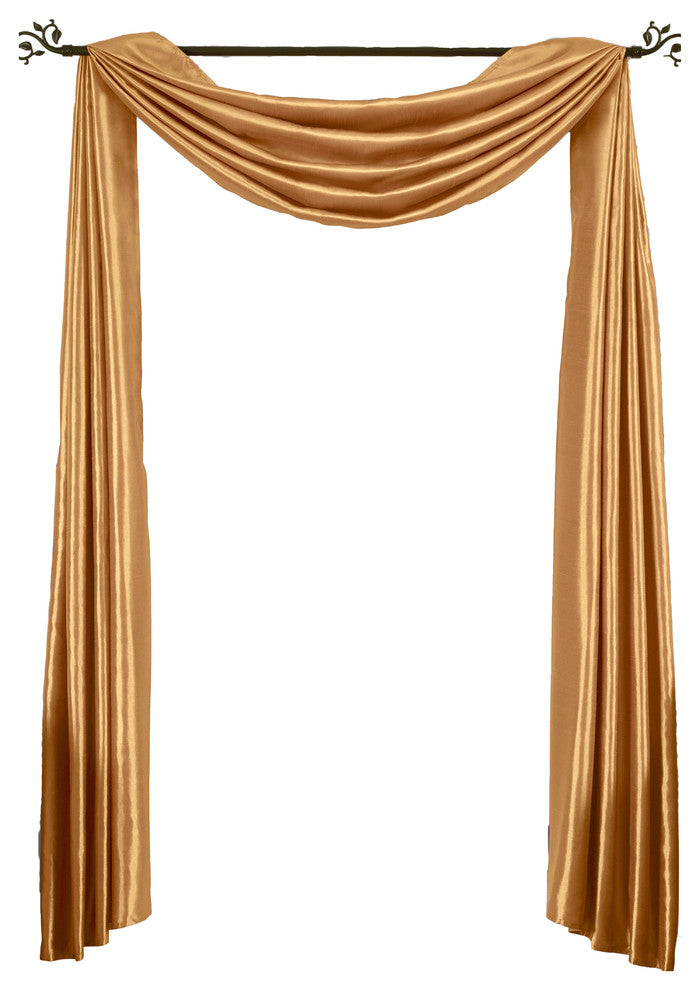 Single Soho Decorative Faux Silk Scarf, Gold
