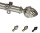 Opal 13/16" Diameter Curtain Rod, Satin Nickel, 18-28"