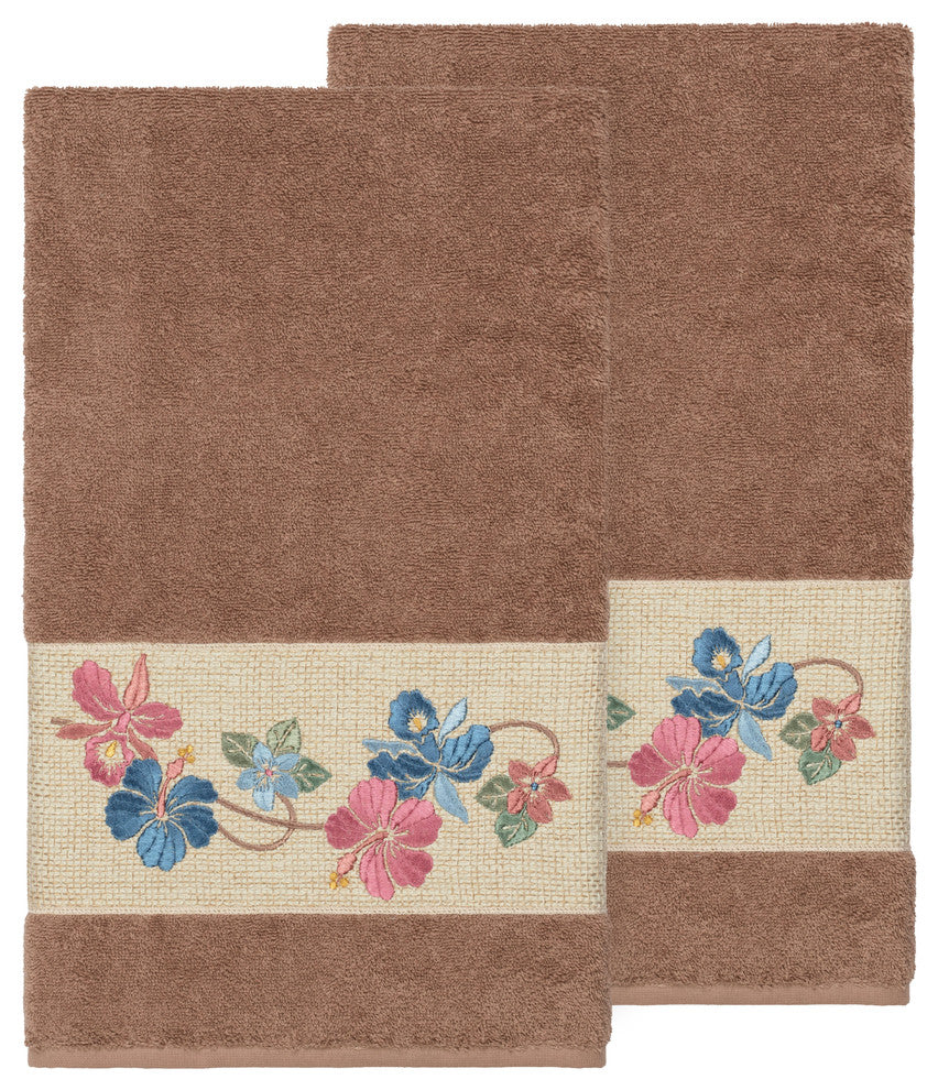 Caroline 2 Piece Embellished Bath Towel Set