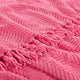 Tweed Knitted Throw Blanket, Camellia Rose, 60"x80"