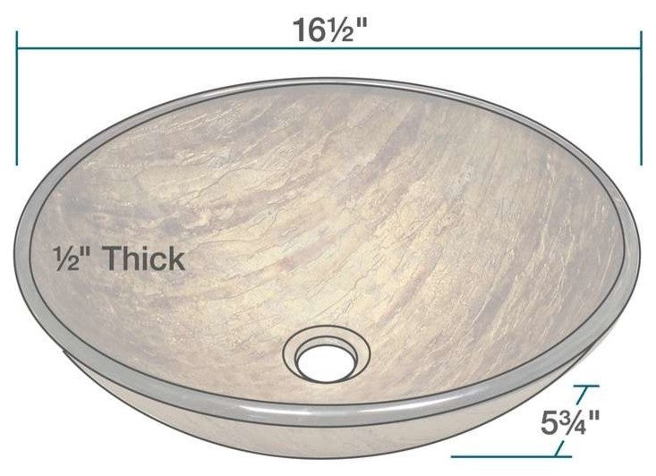P236 Glass Vessel Bathroom Sink