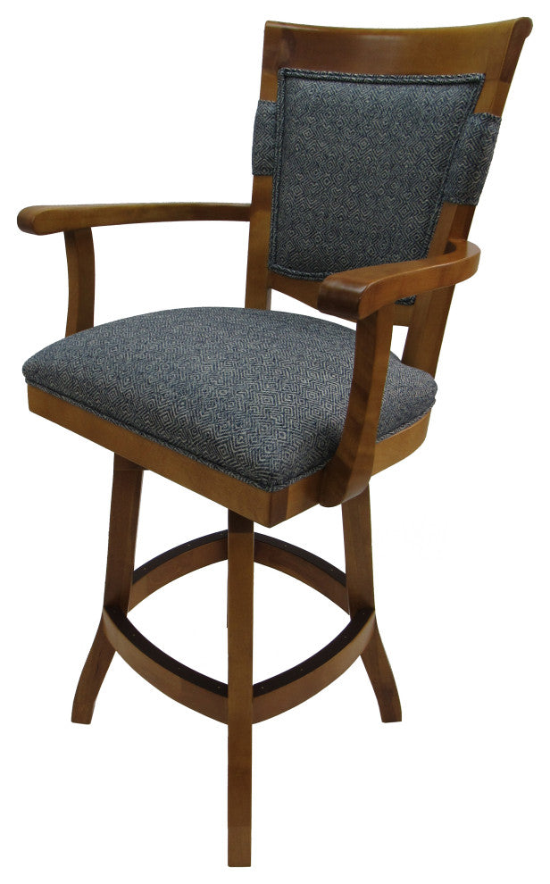 Swivel Solid Wood Extra Tall Stool, 410, Brown Cedar, 26"