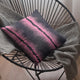 Plutus Fuchsia Black Fluffy Fields Faux Fur Throw Pillow, 12" x 20"