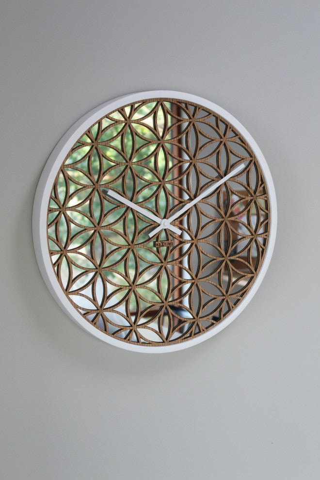 NeXtime Bella Mirror Wall Clock, White