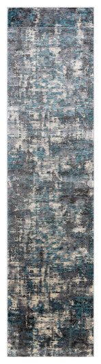 Surya Pune PUN-2308 7'10"x10'3" Rug, Black/Medium Gray/Beige/Teal