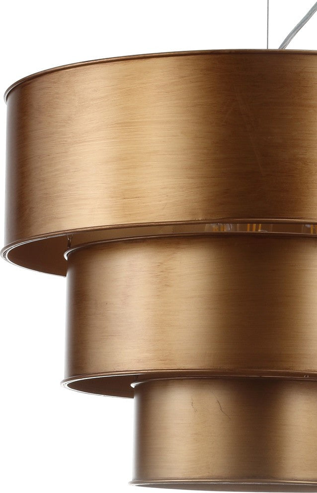 Lynn 21" 3-Tier Metal Led Pendant, Gold