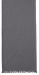 DII Solid Gray Heavyweight Fringed Table Runner 14"x108"