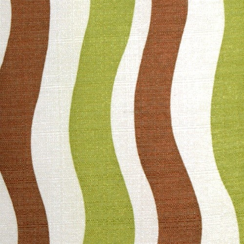 Pillow Decor - Country Stripes Green and Brown 20 x 20 Throw Pillow