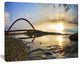 Bridge Sunset Panorama, Oversized Seashore Wall Art on Canvas, 60x40