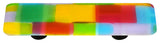 Art Glass Rectangle Mosaic Pull, Black Post, Mosaic Spring