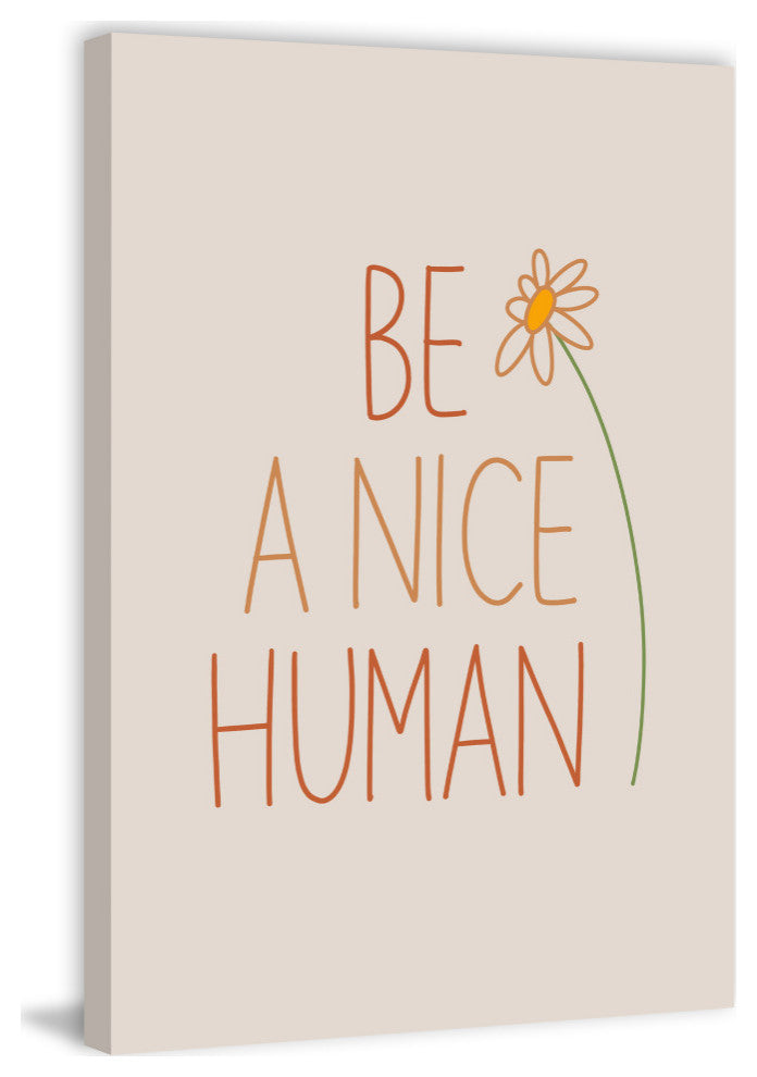 "Be Human" Painting Print on Wrapped Canvas, 12x18
