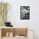 Follow the Lines Rural Landscape Framed Photo Paper Wall Art Prints, Black, 12" X 18"