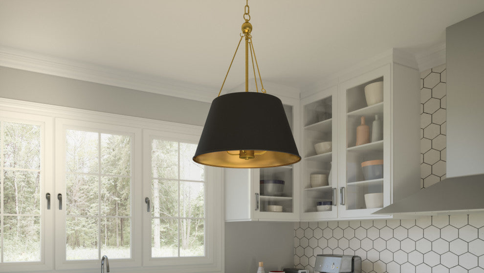 Quoizel QP5597BS 4 Light 19"W Suspension Multi Light Pendant - Matte Black