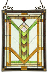 Barley, Tiffany-Glass Mission Window Panel 18"x24"
