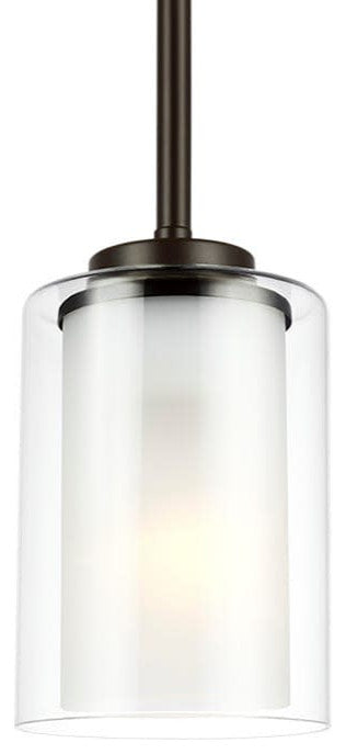 Generation Lighting 6137301 Elmwood Park 4"W Mini Pendant - Bronze