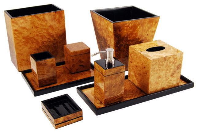 Walnut Burl Inlay Lacquer Soap Dish