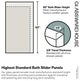 Equinox 60"x60" Frameless Glass Bath Slider, Gray Tint, Brushed Bronze
