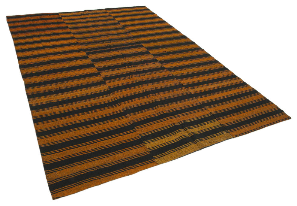 Rug N Carpet - Handwoven Turkish 6' 6'' x 9' 4'' Contemporary Wool Kilim Rug