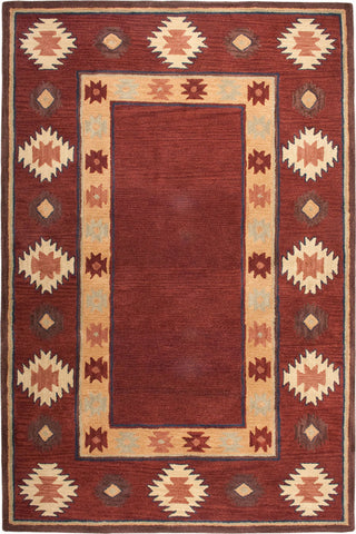 Southwest SU2014 Burgundy Southwest/Tribal Area Rug, Rectangular 9'x12'